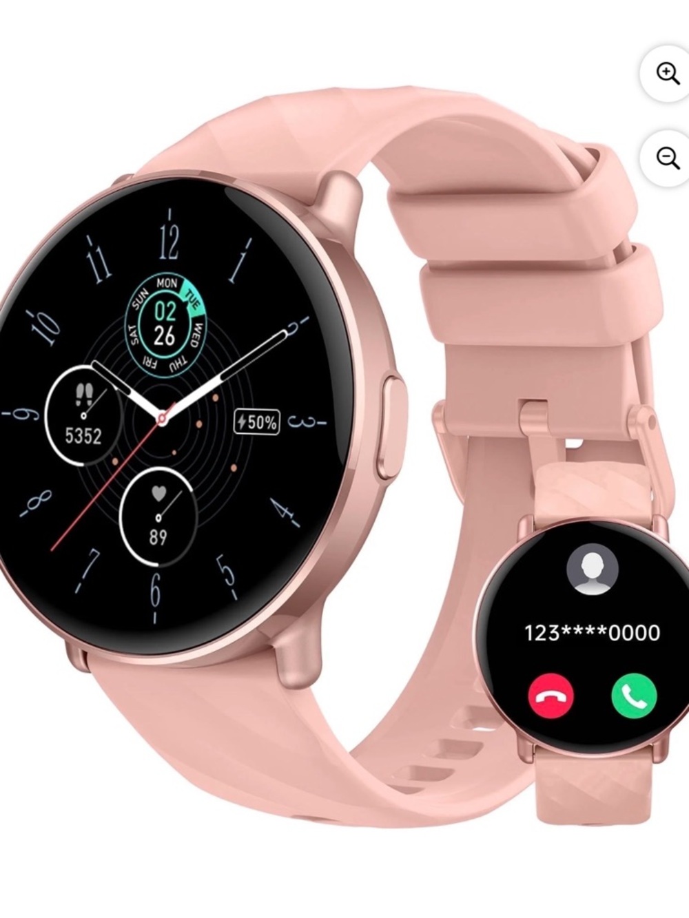 NWT HOIFA Pink Smartwatch - 1.39" Touchscreen, Android & iPhone Compatible
